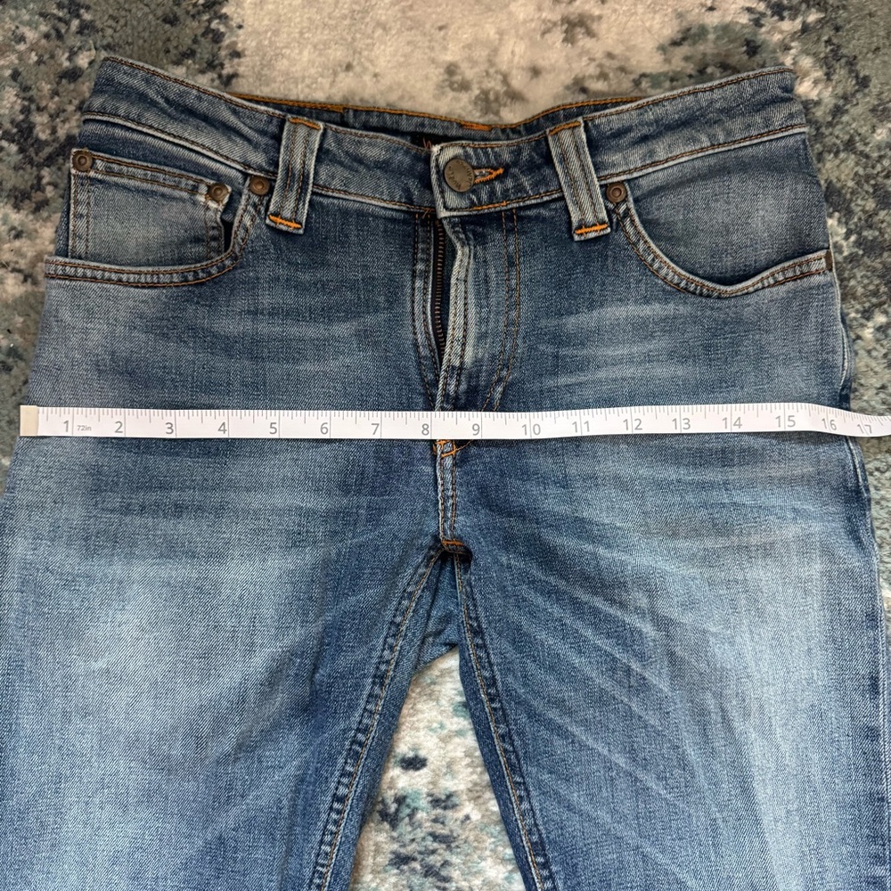Size 28 Length 34 Nudie Jeans Women’s Faded Blue Denim Ripped Skinny Jeans - Picture 13 of 16